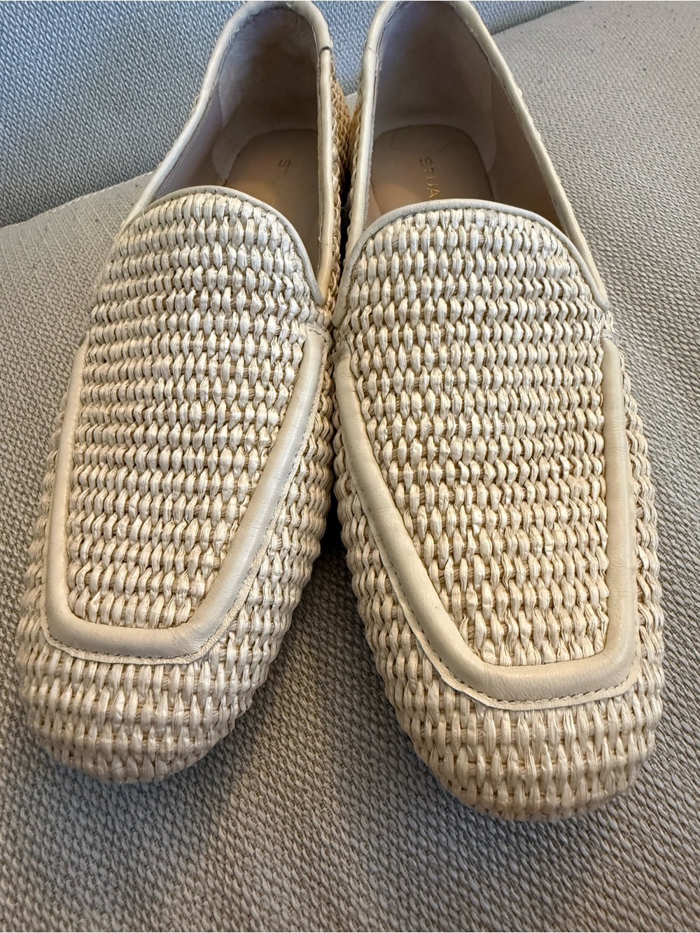 Stuart Weitzman Lee Loafer Raffia in Neutral - Picture 2 of 5